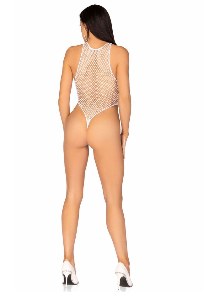 Сексуальне боді сітчасте Leg Avenue Net snap crotch tank bodysuit SO7884 фото