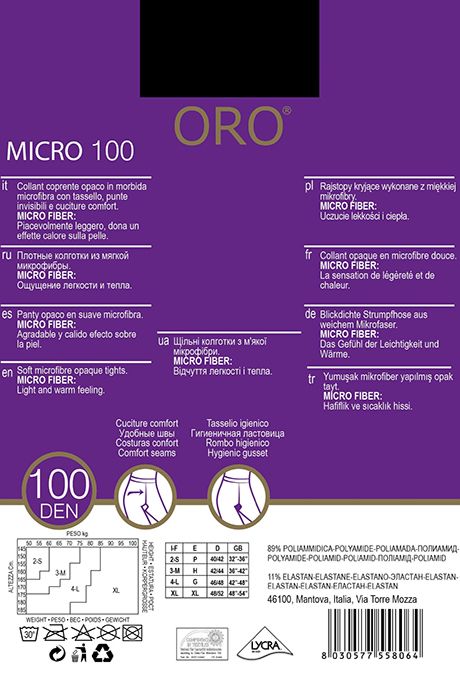 Колготи ORO Micro 100 den 92664 фото