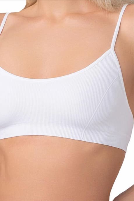 Seamless top with soft cups without wires ORO 4402 White L/XL
