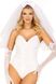 Leg Avenue Tiered Bridal Veil, White, ONE SIZE, ONE SIZE