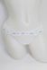 Transparent thong with lace JADEA 1515 Jadea with blue bow, White, M