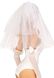 Leg Avenue Tiered Bridal Veil, White, ONE SIZE, ONE SIZE