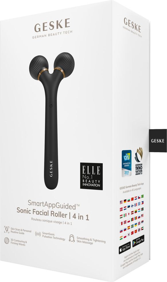 Електронний ультразвуковий ролик GESKE Sonic Facial Roller 4в1 gray