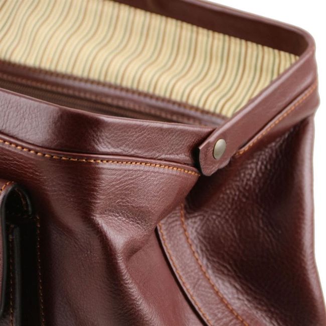 Кожаная докторсая сумка саквояж от Tuscany Leonardo TL142072, Тёмно-коричневый