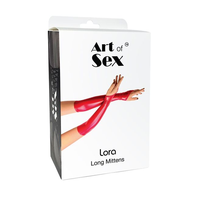 Вінілові миттинки Art of Sex Lora довгі SO7340 фото