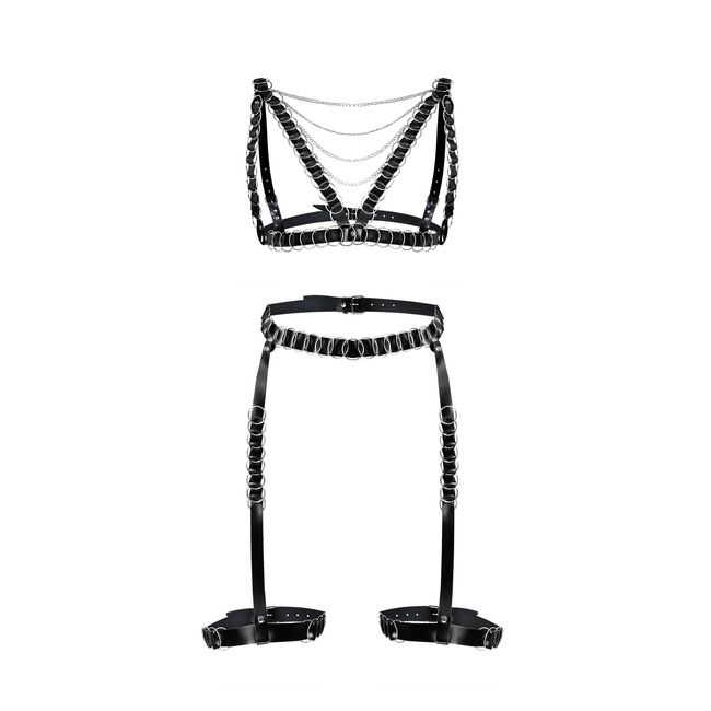 Garter and harness set Art of Sex Geneva L/XL/2XL Black