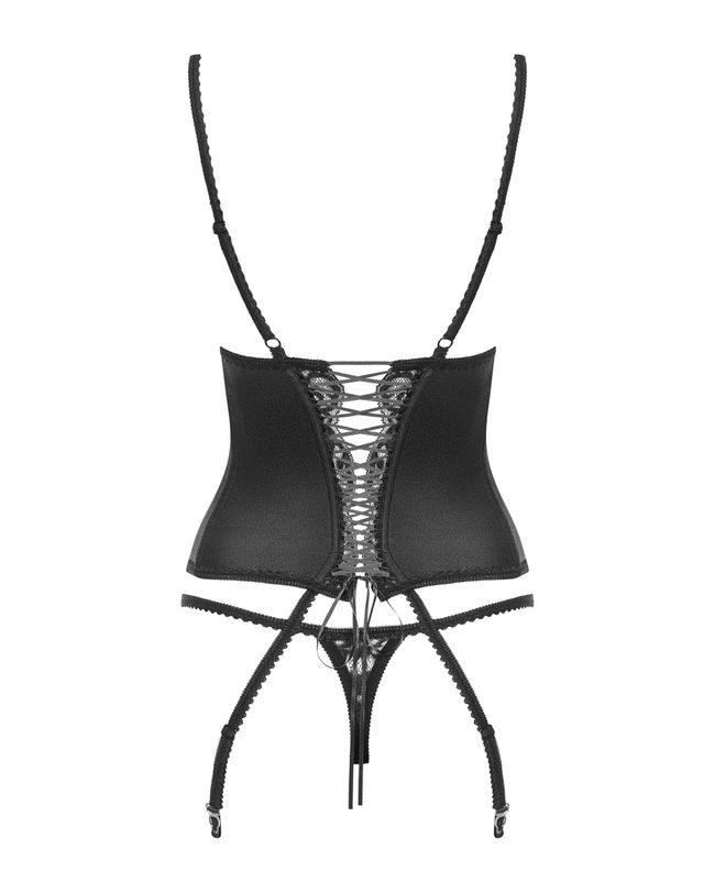 Елегантний корсет та стринги Obsessive Laluna corset 81731 фото