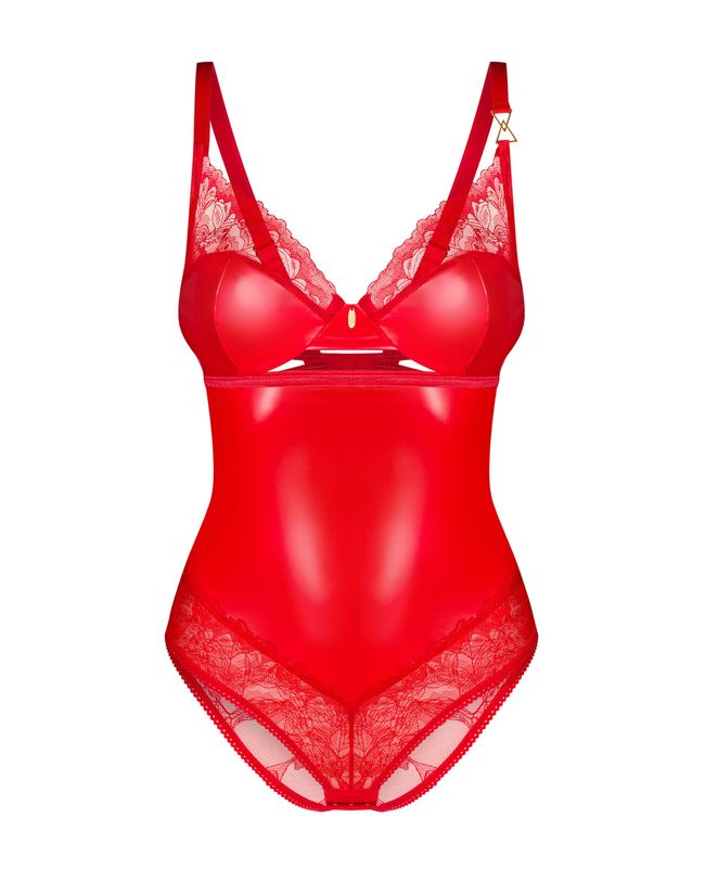 Spectacular latex bodysuit Obsessive Aliosa, Red, 2XL, 3XL, 2XL/3XL