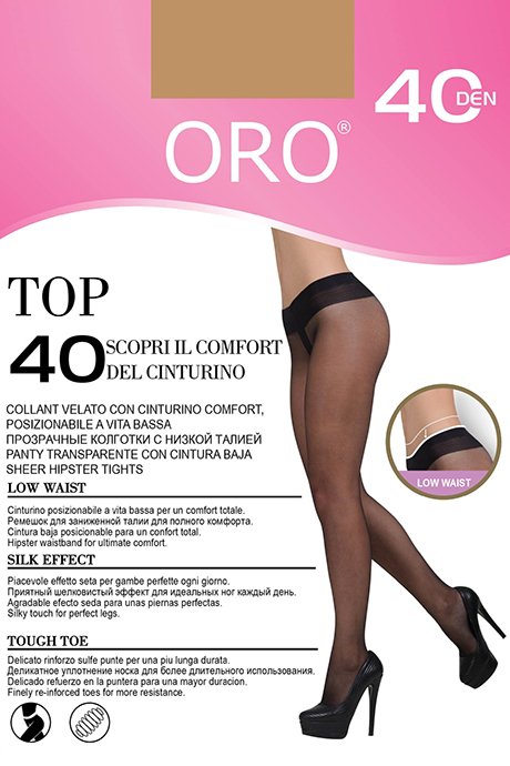 Low-waist tights ORO Top 40 den Dark nude 4