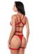 Bust harness set, garter belt ANAIS AUBREY Red 3XL/3XL