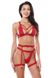 Bust harness set, garter belt ANAIS AUBREY Red 3XL/3XL