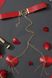 Pastis Hearts with Chains and Choker JSY Nipple Sticker RT236114 One Size Red