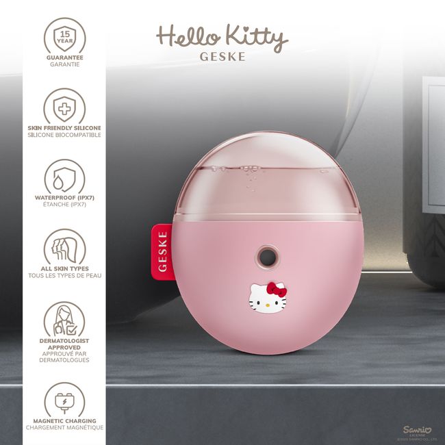 Електронний освіжувач для зволоження обличчя GESKE Facial Hydration Refresher 4в1 Hello Kitty pink