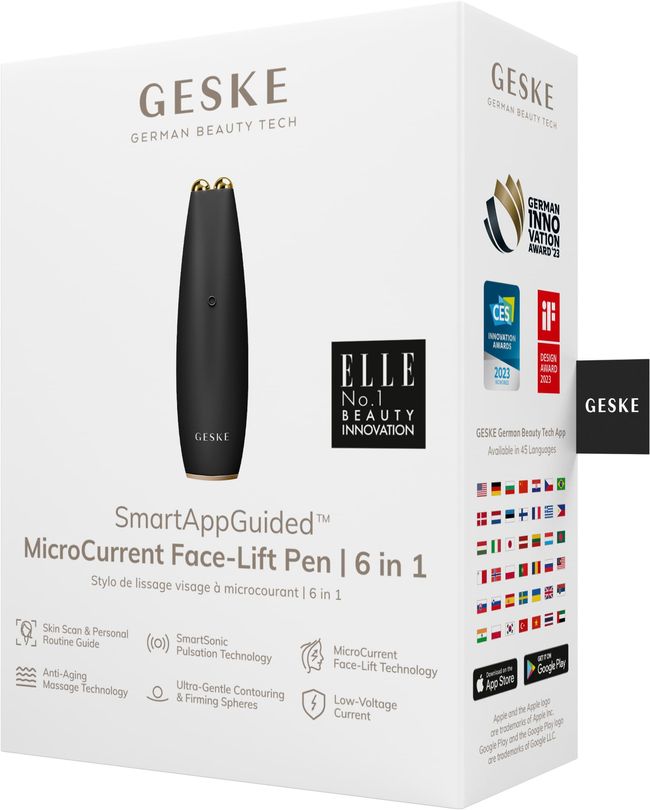 Мікрострумова ручка для підтяжки обличчя GESKE MicroCurrent Face-Lift Pen 6-1 gray