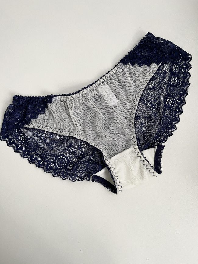 Women's panties slip Magic 1210 Blue-white XS