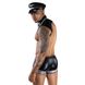 JSY Men's Erotic Pilot Costume "Charming William" Top, Shorts, Cap, Black, ONE SIZE, ONE SIZE