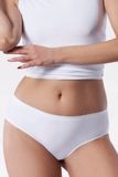 Seamless slip panties with lace Julimex Cheekie White M 73038 photo