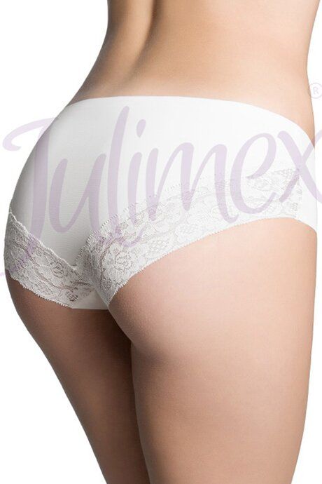 Seamless slip panties with lace Julimex Cheekie White M