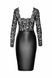 Latex midi dress with lace Noir Handmade F295 Euphoria lace and wetlook midi dress Black 2XL