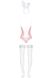 Эротический костюм кролика Obsessive Bunny suit Розовый S/M 36445 фото 6