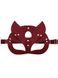 Eco-leather cat mask Magic Kitten Burgundy ONE SIZE