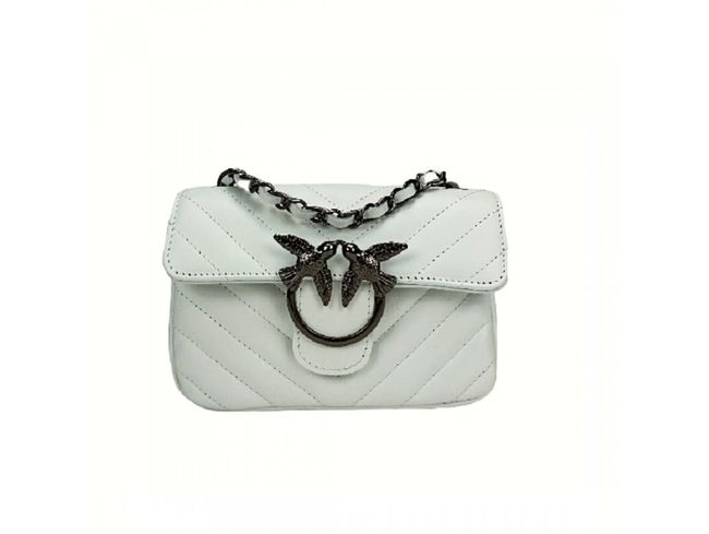 Women's handbag on a crossbody chain Firenze Italy F-IT-056W, White