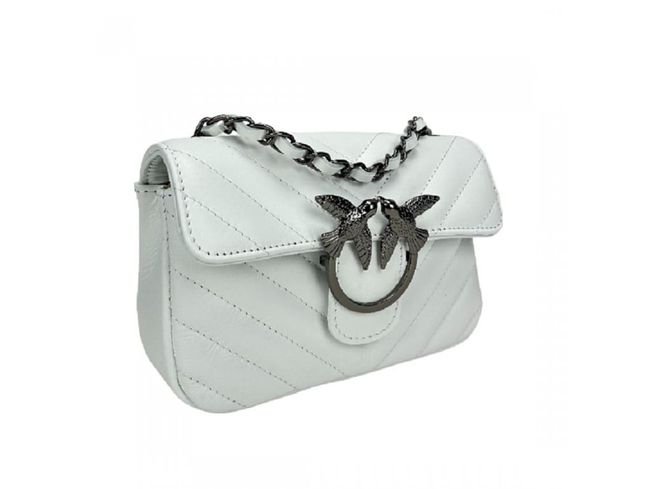 Women's handbag on a crossbody chain Firenze Italy F-IT-056W, White