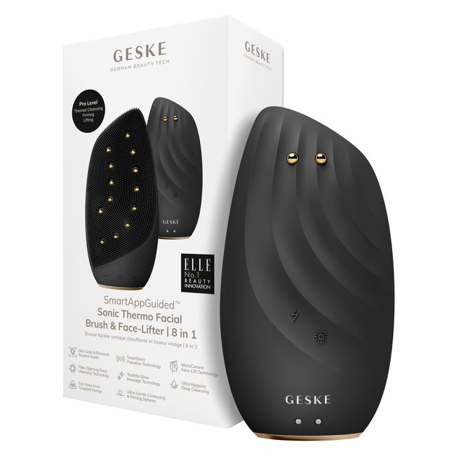 Очищаюча щітка для обличчя GESKE Sonic Thermo Facial Brush&Face-Lifter 8в1 gray