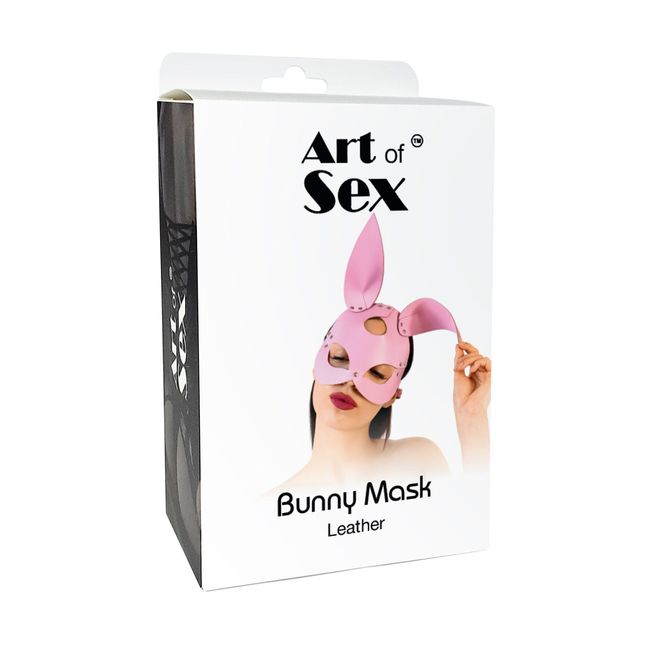 Шкіряна маска Зайчики Art of Sex Bunny mask One Size Рожева SO9647 фото