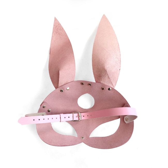 Кожаная маска Зайки Art of Sex Bunny mask One Size Розовая SO9647 фото