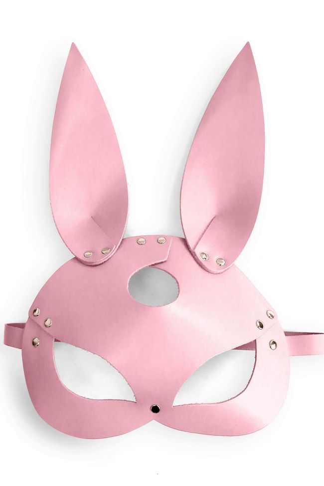 Кожаная маска Зайки Art of Sex Bunny mask One Size Розовая SO9647 фото