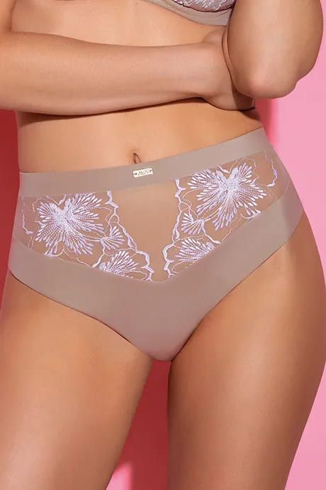 Brazilian panties with lace Ava Ancient Rose AV 2080/b, Розовый, L