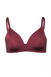 Padded bra without wires LUNA L1508A Astro with thin foam rubber, Бордовый, 75D, 75D