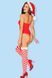 Сексуальный новогодний костюм Obsessive Kissmas teddy Красный S/M 85739 фото 6
