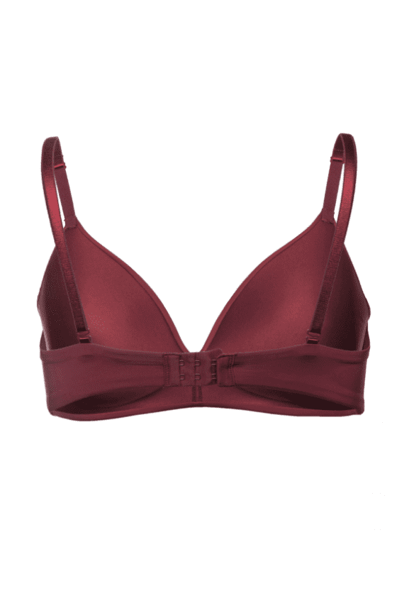 Padded bra without wires LUNA L1508A Astro with thin foam rubber, Бордовый, 75D, 75D