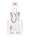 Role-playing nurse costume with stethoscope Obsessive Emergency dress White S/M