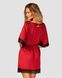 Obsessive Sensuelia robe with lace, Red, S, M, S/M