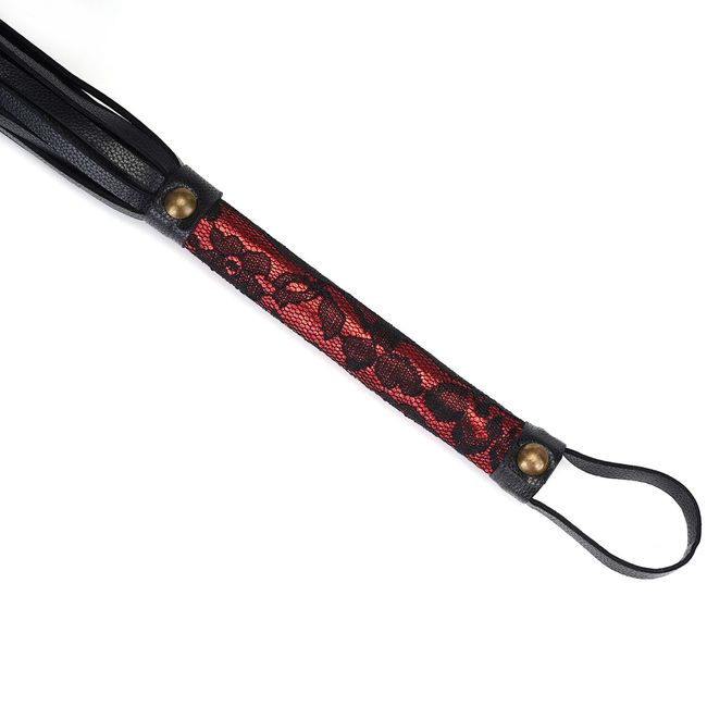 Flogger Liebe Seele Victorian Garden Flogger Black and Red One Size