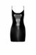 Мини-платье под кожу Noir Handmade F307 Mirage wetlook mini dress with jewelry rhinestone chain Черное 2XL SX0283 фото 5