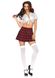 Классический сексуальный костюм школьницы Leg Avenue Classic School Girl Красно-белый S/M SO7996 фото 2