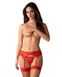 Obsessive Aliosa Lace Garter Belt, Red, 2XL, 3XL, 2XL/3XL