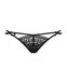 Thong with two straps Obsessive Intensa double Black L/XL