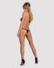Thong with two straps Obsessive Intensa double Black L/XL