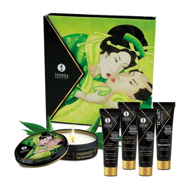 Подарунковий набір Shunga GEISHAS SECRETS ORGANICA - Exotic Green Tea: для шикарної ночі вдвох SO2558 фото