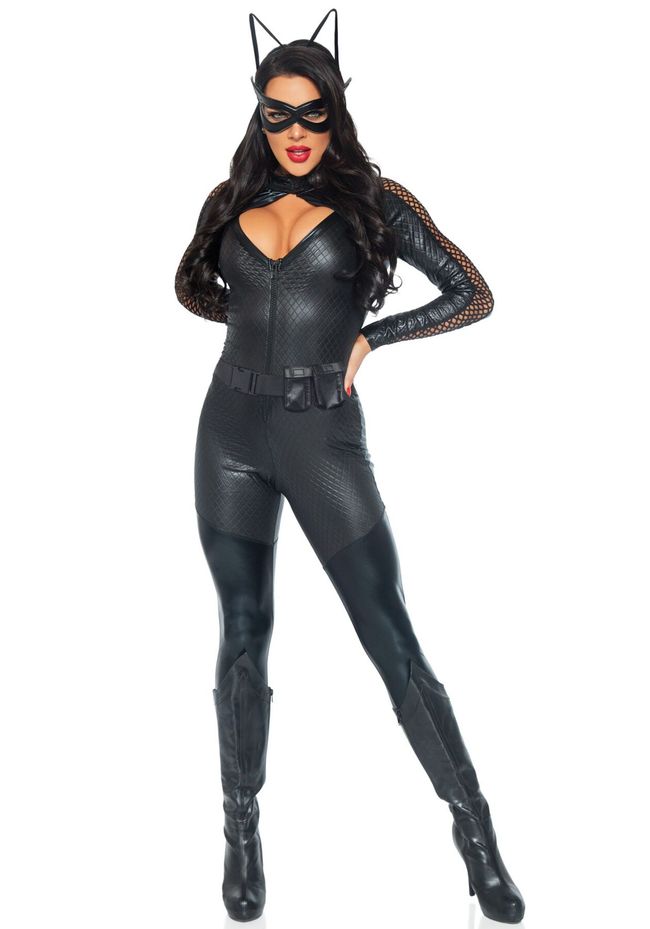 Рольовий костюм жінки-кішки Leg Avenue Wicked Kitty Чорний L SO9130 фото