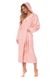 Длинный женский халат с капюшоном L&L 2102 Frotte Нежно-розовый XL 93291 фото 1