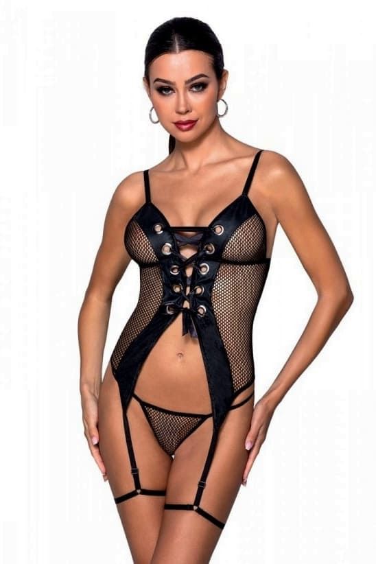 Mesh corset Passion Beth Black 2XL/3XL