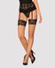 Stockings with garter belt Obsessive Serafia, Бежевый, XL, 2XL