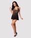 Peignoir Obsessive 838-BAB-1 babydoll Black 2XL/3XL