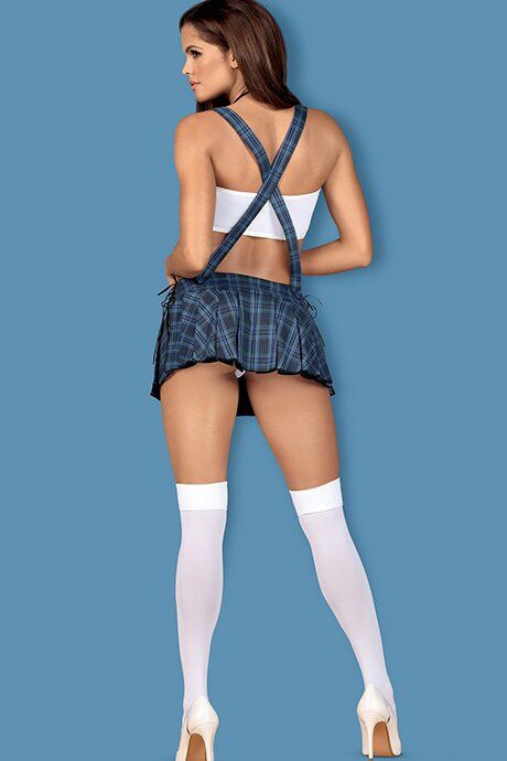 Эротический игровой костюм студентки Studygirl costume Сине-белый L/XL 84256 фото